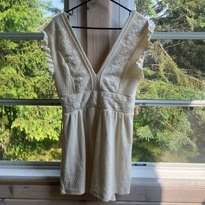Zara ivory romper. Never worn. Tags still on.